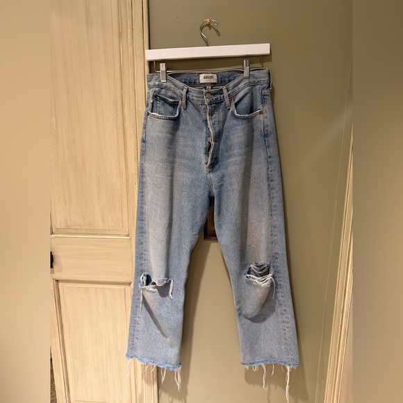Women’s Agolde 90’s Jeans size 27 button fly cropped denim - Picture 3 of 16